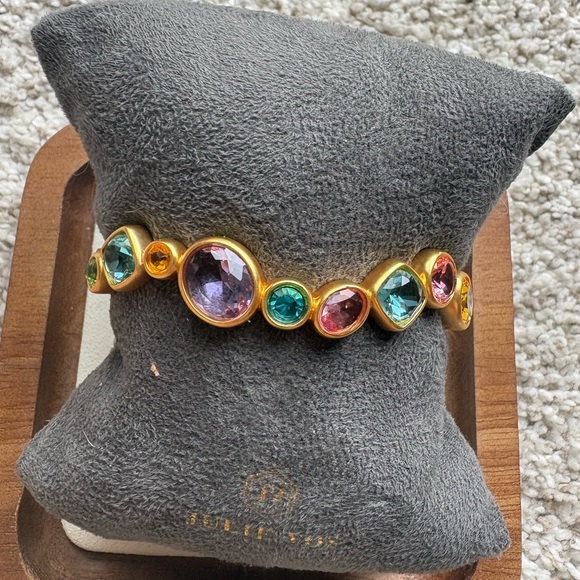 Julie Vos Gold Bracelet with Pink and Blue Stones - Picture 3 of 7